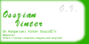 osszian vinter business card
